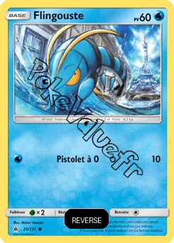 Carte Pokémon Flingouste Reverse n°25 de la série Lumière Interdite