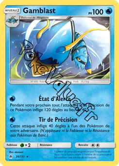 Carte Pokémon Gamblast n°26 de la série Lumière Interdite