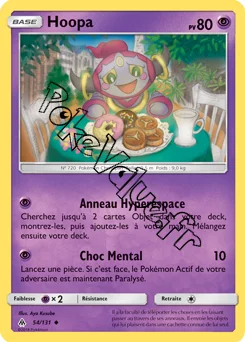 Carte Pokémon Hoopa  n°54 de la série Lumière Interdite