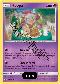 Carte Pokémon Hoopa  Reverse n°54 de la série Lumière Interdite