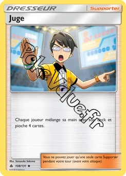 Carte Pokémon Juge n°108 de la série Lumière Interdite