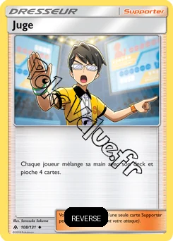 Carte Pokémon Juge Reverse n°108 de la série Lumière Interdite