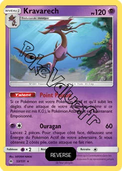 Carte Pokémon Kravarech Reverse n°53 de la série Lumière Interdite