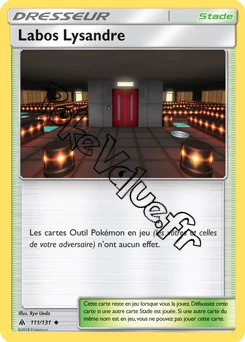 Carte Pokémon Labos Lysandre n°111 de la série Lumière Interdite