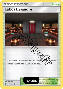 Carte Pokémon Labos Lysandre Reverse n°111 de la série Lumière Interdite