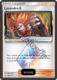 Carte Pokémon Lysandre Reverse n°110 de la série Lumière Interdite