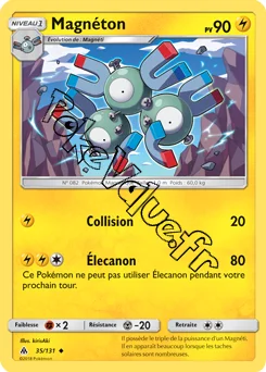 Carte Pokémon Magnéton n°35 de la série Lumière Interdite