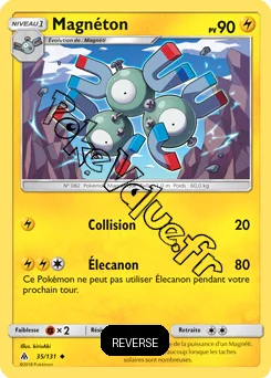 Carte Pokémon Magnéton Reverse n°35 de la série Lumière Interdite