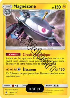 Carte Pokémon Magnézone Reverse n°36 de la série Lumière Interdite
