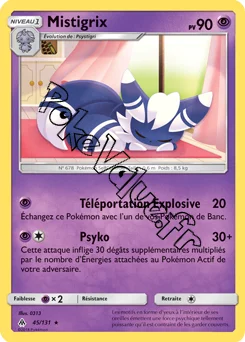 Carte Pokémon Mistigrix n°45 de la série Lumière Interdite
