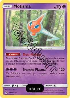 Carte Pokémon Motisma Reverse n°40 de la série Lumière Interdite