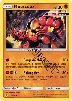 Carte Pokémon Mouscoto  n°77 de la série Lumière Interdite