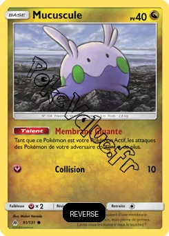 Carte Pokémon Mucuscule Reverse n°91 de la série Lumière Interdite