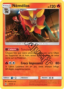 Carte Pokémon Némélios n°19 de la série Lumière Interdite