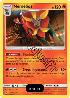 Carte Pokémon Némélios Reverse n°19 de la série Lumière Interdite
