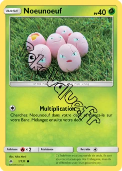 Carte Pokémon Noeunoeuf n°1 de la série Lumière Interdite