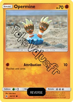 Carte Pokémon Opermine Reverse n°66 de la série Lumière Interdite