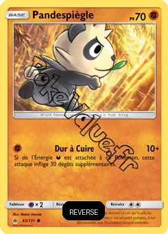 Carte Pokémon Pandespiègle Reverse n°65 de la série Lumière Interdite