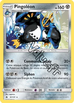 Carte Pokémon Pingoléon n°81 de la série Lumière Interdite
