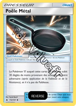Carte Pokémon Poêle Métal Reverse n°112 de la série Lumière Interdite