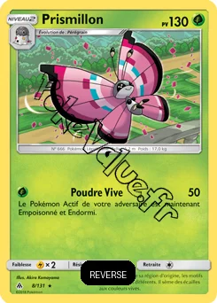 Carte Pokémon Prismillon Reverse n°8 de la série Lumière Interdite