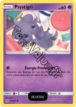 Carte Pokémon Psystigri Reverse n°44 de la série Lumière Interdite