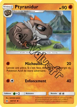 Carte Pokémon Ptyranidur n°68 de la série Lumière Interdite