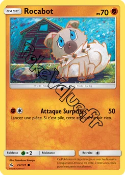 Carte Pokémon Rocabot  n°75 de la série Lumière Interdite