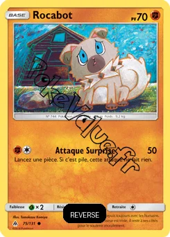 Carte Pokémon Rocabot  Reverse n°75 de la série Lumière Interdite