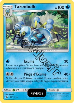 Carte Pokémon Tarenbulle Reverse n°33 de la série Lumière Interdite