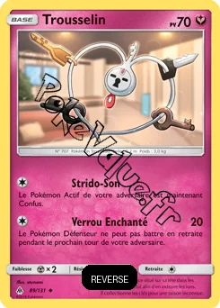 Carte Pokémon Trousselin Reverse n°89 de la série Lumière Interdite