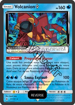Carte Pokémon Volcanion Reverse n°31 de la série Lumière Interdite