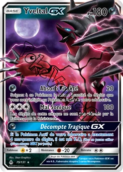 Carte Pokémon Yveltal GX  n°79 de la série Lumière Interdite