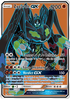 Carte Pokémon Zygarde GX  n°123 de la série Lumière Interdite