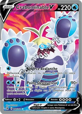 Carte Pokémon Crabominable V  n°248 de la série Poing de Fusion