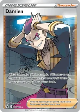 Carte Pokémon Damien n°264 de la série Poing de Fusion