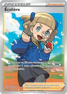 Carte Pokémon Écolière n°262 de la série Poing de Fusion