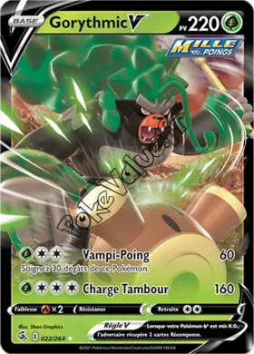 Carte Pokémon Gorythmic V  n°022 de la série Poing de Fusion