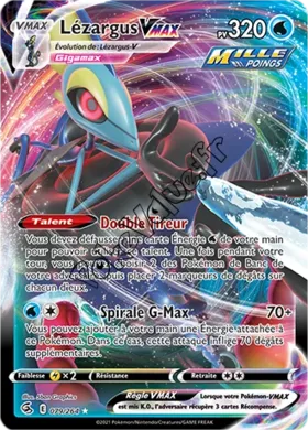 Carte Pokémon Lézargus VMAX  n°079 de la série Poing de Fusion