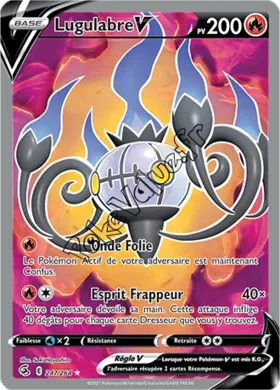 Carte Pokémon Lugulabre V  n°247 de la série Poing de Fusion