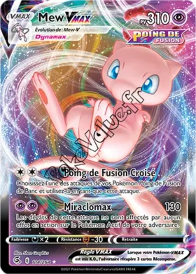 Carte Pokémon Mew VMAX  n°114 de la série Poing de Fusion