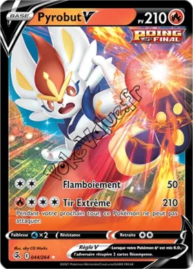 Carte Pokémon Pyrobut V  n°044 de la série Poing de Fusion
