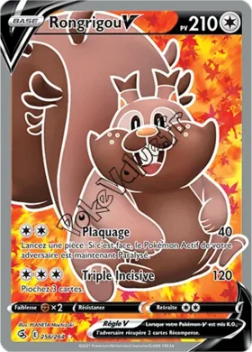 Carte Pokémon Rongrigou V  n°256 de la série Poing de Fusion