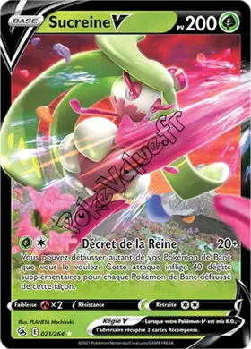 Carte Pokémon Sucreine V  n°021 de la série Poing de Fusion