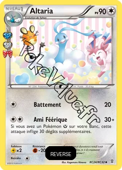 Carte Pokémon Altaria  Reverse n°RC24 de la série Générations
