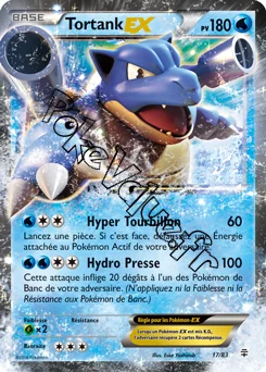 Carte Pokémon Blastoise EX  n°17 de la série Générations
