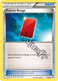 Carte Pokémon Carton Rouge n°71 de la série Générations