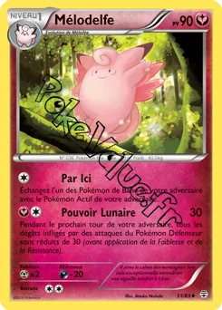 Carte Pokémon Clefable  n°51 de la série Générations
