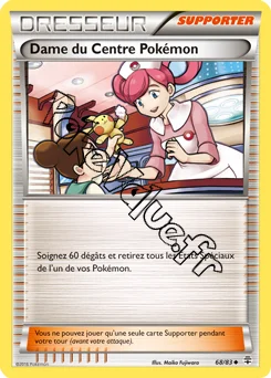 Carte Pokémon Dame du Centre Pokémon n°68 de la série Générations