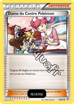 Carte Pokémon Dame du Centre Pokémon Reverse n°68 de la série Générations